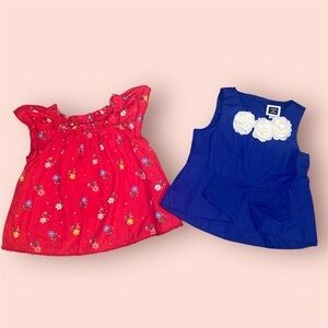 Charming bundle of Baby Gap & Janie and Jack Tank Tops. Size 12-18 months.